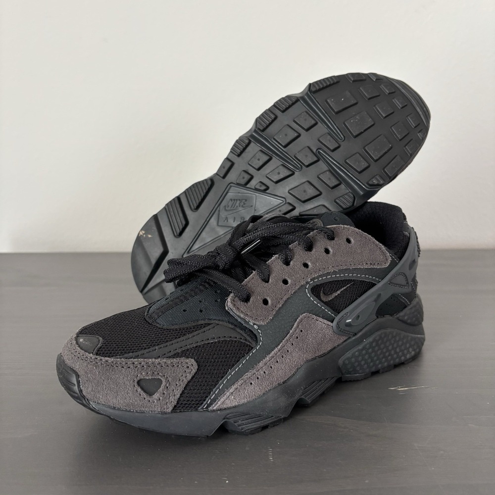 Nike Air Huarache Run Casual Sneakers Black‎ Anthracite Youth Size 4.5